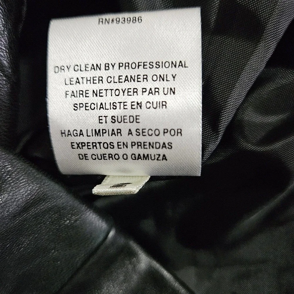 Vtg Casual Corner Leather Jacket Women’s Buttery Soft Sz M Zip Black Lined - Picture 10 of 11